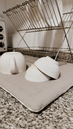 Paño secaplatos gris elefante & crudo - comprar online