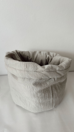 Cesto contenedor gris perla