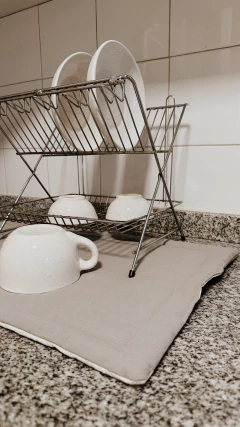 Paño secaplatos gris elefante & crudo - tienda online