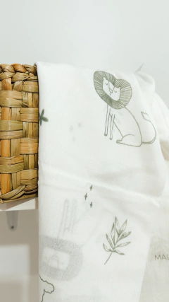 Manta de gasa Safari - Blanca - Jota de Naz