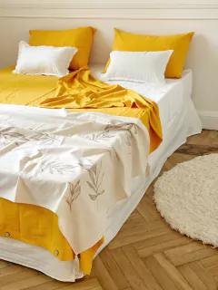 Conjunto de edredón mostaza fuerte - entrega inmediata en internet