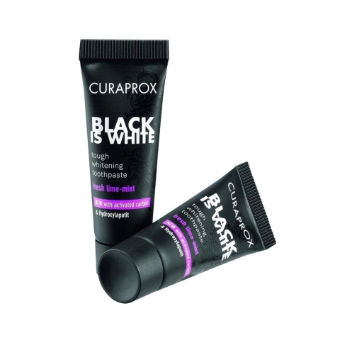 Black is White, Crema Dental Blanqueadora con Carbón Activado 10ML (73320822) 7612412425895