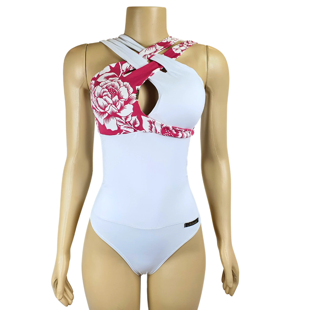 BODY BUSTO CRUZADO MODELADOR ALTA COMPRESSÃO MOOAH