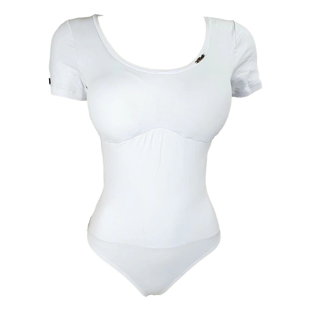 Body Gola Redonda Redutor de Medidas Mooah Manga Curta Branco