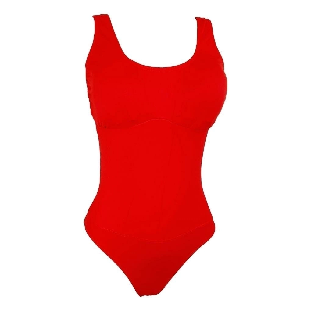 BODY REGATA BÁSICA REDUTOR DE MEDIDAS ALTA COMPRESSÃO VERMELHO