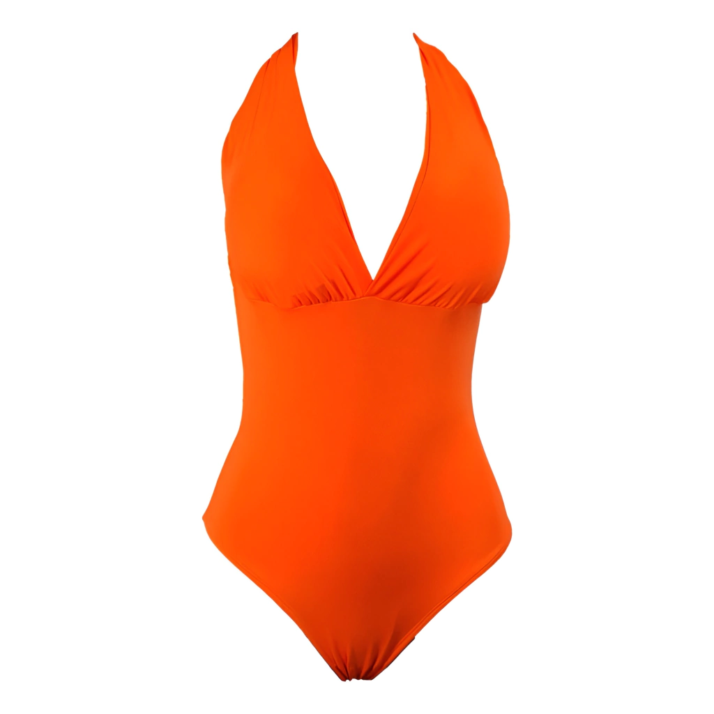 Maiô Frente Única Redutor De Medidas Alta Compressão Mooah Laranja Neon - Bumbum Comportado