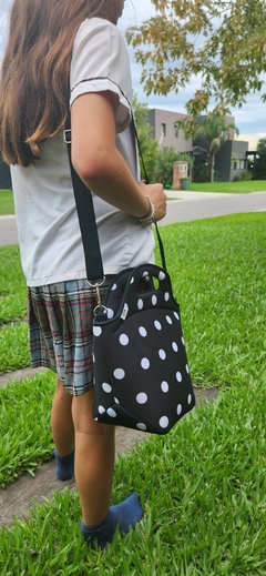 Imagen de Lunchera Térmica de Neoprene Lunares Blancos