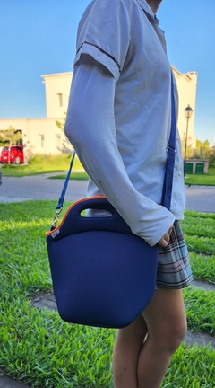 Lunchera Térmica de Neoprene Azul - comprar online