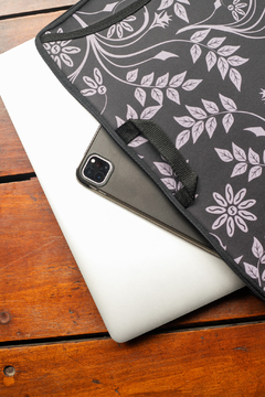 Imagen de Maletín Notebook Estampado Negro