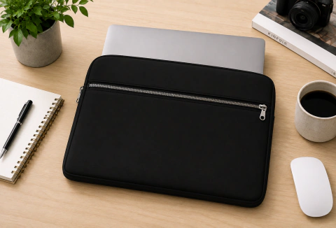 Funda Notebook con Bolsillo al frente Negro