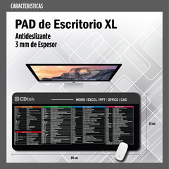 Desk Pad Atajos Excel/Office (84 x 38 cm) en internet