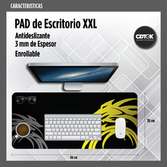 Desk Pad DRAGONS Amarillo (84 x 38 cm) - comprar online