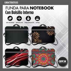 Maletin Porta Notebook 14/15.6" Neoprene con Bolsillo al frente estampado 34 en internet