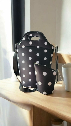 Combo Matera TREND + Yerbera Lunares Blancos - comprar online