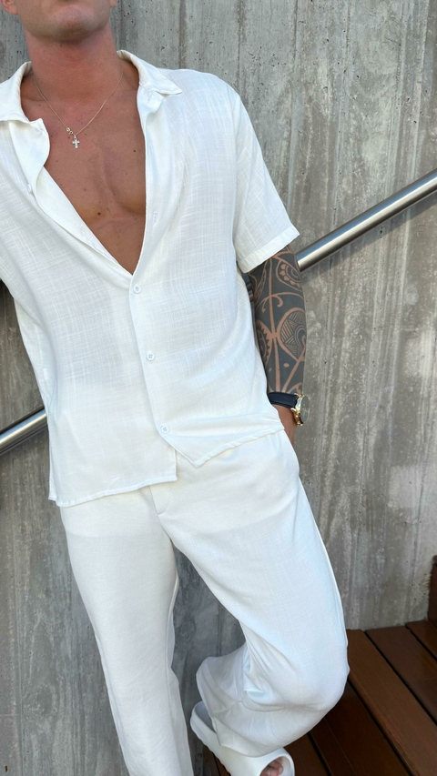 CAMISA LINO VELVET WHITE