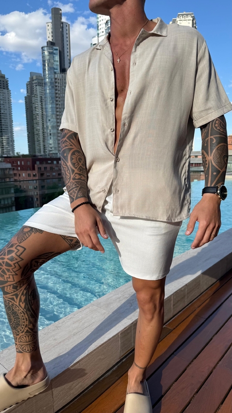 SHORT LINO VELVET WHITE