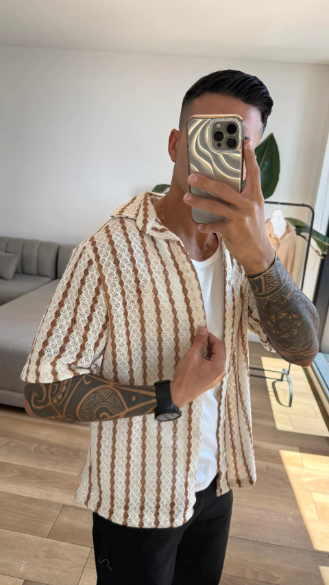 CAMISA POSITANO CARAMEL - comprar online