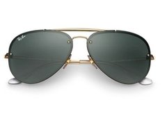 RAY-BAN RB3584N 905071 AVIADOR BLAZE - DOURADO / VERDE