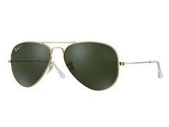 RAY-BAN RB3025L RB3026L 001/58 AVIADOR POLARIZADO - DOURADO/VERDE