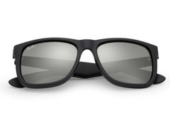 RAY-BAN RB4165 622/6G 54-16 JUSTIN PRETO E PRATEADO - comprar online
