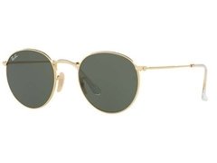 RAY-BAN RB3447L 001 ROUND METAL - DOURADO / VERDE