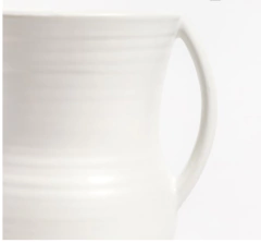 Jarrón cerámica blanca 20 x 14 cm en internet