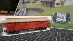 B101 - Vagao Mogiana Gaiola Frateschi Ref.: 2001 - Plastico Injetado - Produto usado, vendido no estado