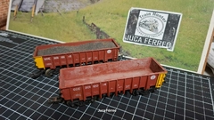 B135 - Lote c/ 2 - Vagao GDE Gondola curta Vale Cvrd - Ref. 2018/2019 - ler descricao - Produto fora de catalogo