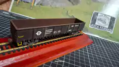 J936 - Vagao MARDIRNHA Gondola Longa GFS - CSN Frateschi - Ref. 2026 - Envelhecido e renumerado - Produto usado e fora de catalogo