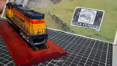 C273 - Locomotiva importada TYCO Alco Century C430 Chessie System - Vintage - década de 1980 - Produto usado - Ler descricao abaixo - Brechó  Juca  Férreo  -  Prod. Usados Produtos " Fora de Catálogos " & Novos