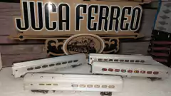 N1525 - Lote c/4 Carros de Passageiro Customizados/artesanal FEPASA - Produto usado