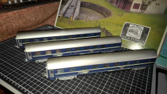 G695 - Lote 3 Carros de Passageiro Importados TEN - Trans Euro Nuit - Marca Lima ( Italia ) - Produto usado e raro - vendido no estado na internet