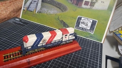 C274 - Locomotiva DUMMY GP18 Seaborad Coast Line importada AHM " Spirit of 1776 " - Produto usado - comprar online