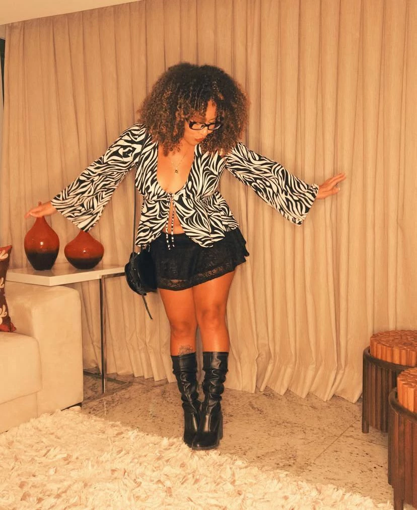 Bata Mangas Estampa Zebra