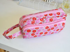 Cartuchera con bolsillo Flores - Anbers