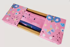 Pañuelo butterfly rosa 50x50cm - comprar online