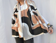 Bufandón Heart Camel - comprar online