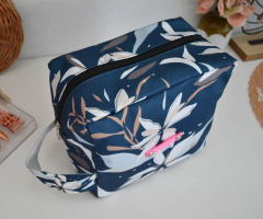Neceser grande Flora azul - comprar online