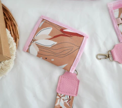 Kit monedero + llavero Flora camel - tienda online