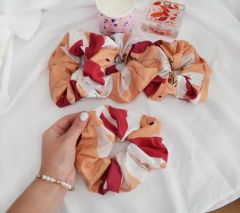 Maxi scrunchie Floral naranja