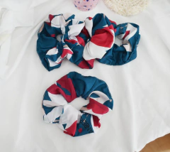 Maxi scrunchie Floral azul - comprar online