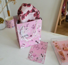 Kit neceser + bolsa + tarjeta Flowers