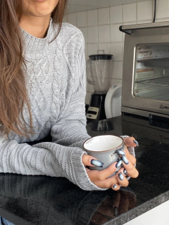 SWEATER POLERA BUFFY GRIS
