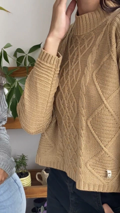 SWEATER POLERA BUFFY TOSTADO