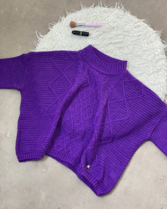SWEATER POLERA BUFFY PURPURA - MALAGA 