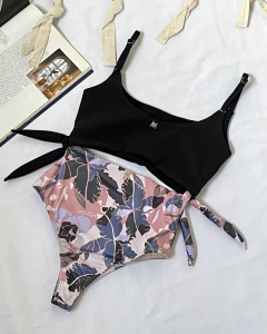 Imagen de CLIVIA NEGRO SELVA ROSA - ENTERIZA (Arma tu conjunto)