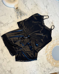 NACAR MUSCULOSA NEGRO - PIJAMA - SET COMPLETO