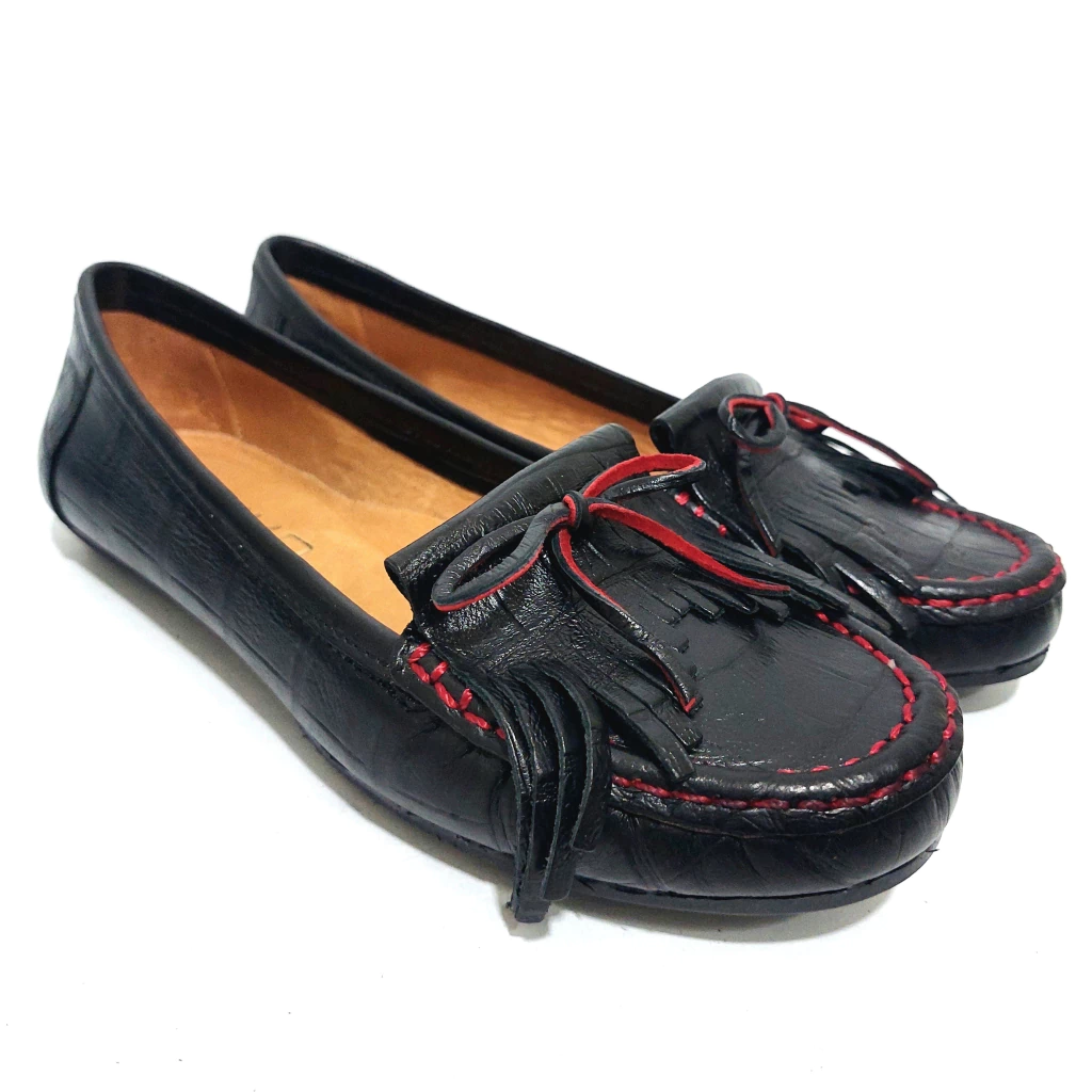 MATILDA cuero croco negro