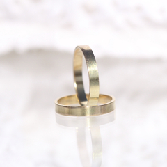 Par de alianzas cinta 3 mm Oro 18k - tienda online