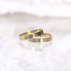 Par de alianzas cinta 3 mm Oro 18k - Flota joyeria contemporanea